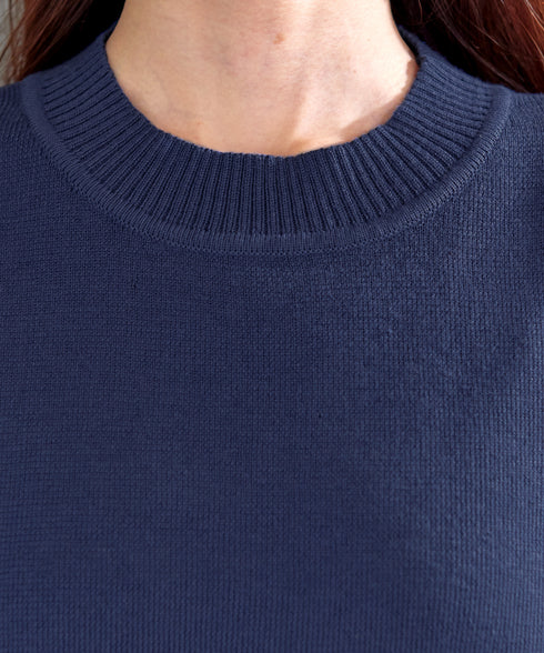 【アウトレット】リボン袖ニットコンビチュニック