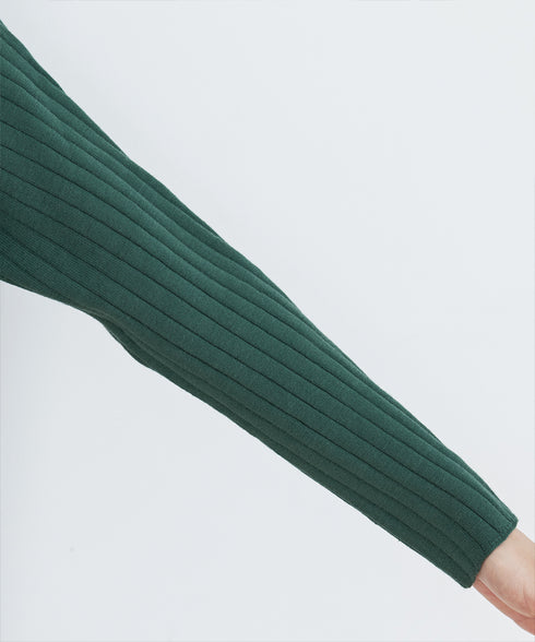 【アウトレット】【新色追加】ランダムリブ編みドルマンニットチュニック