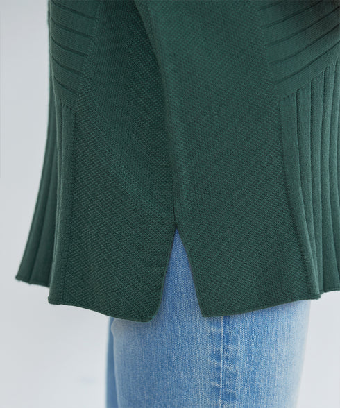 【アウトレット】【新色追加】ランダムリブ編みドルマンニットチュニック