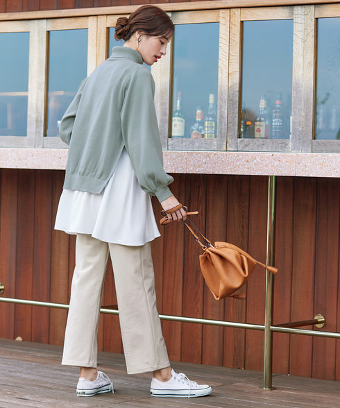 コンビフレアニットトップス