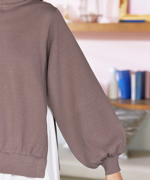 コンビフレアニットトップス