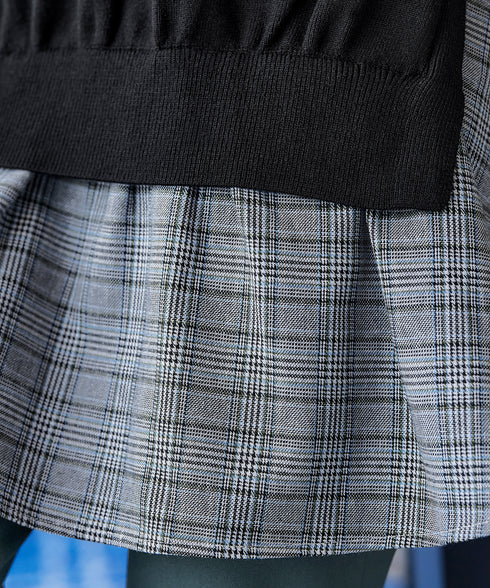 コンビフレアニットトップス