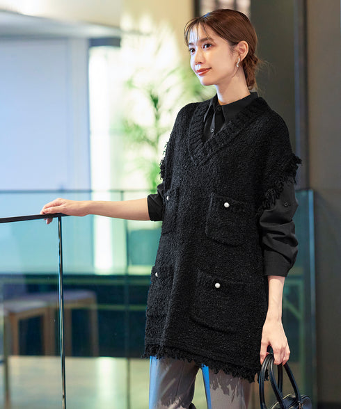 【アウトレット】フレアシャツチュニックブラウス