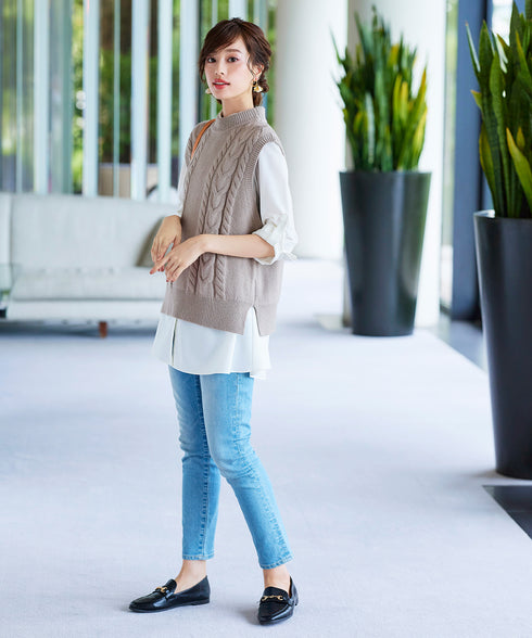 【アウトレット】フレアシャツチュニックブラウス