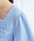 【アウトレット】ストライプフレアスリーブチュニックブラウス