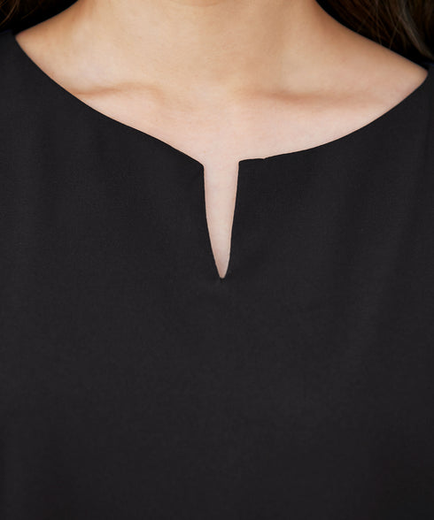 【2TYPE/総レース・袖レース】パンチングレースパフスリーブチュニックブラウス