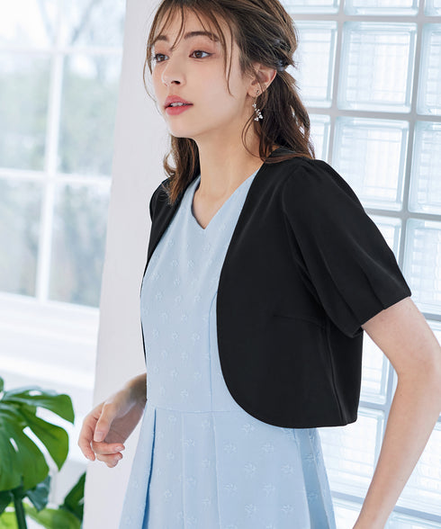 大人上品なタックパフスリーブボレロ