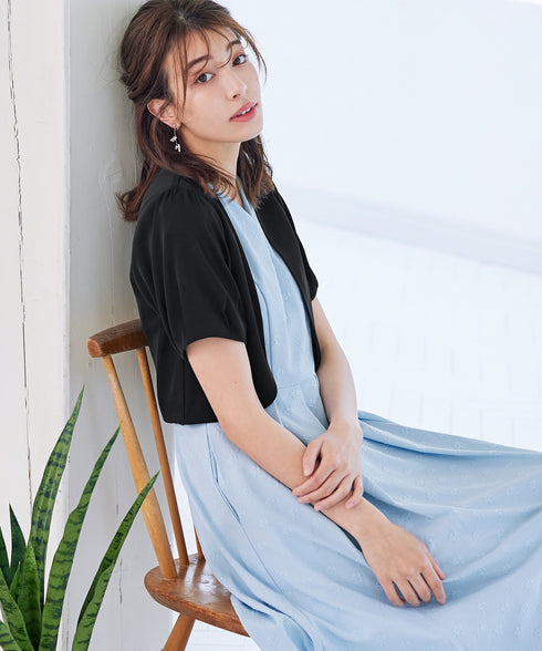 大人上品なタックパフスリーブボレロ