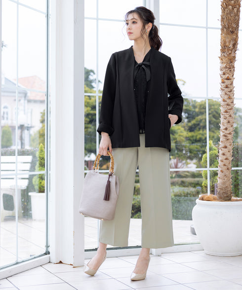 【アウトレット】ボウタイレースブラウス