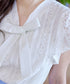 【アウトレット】ボウタイレースブラウス