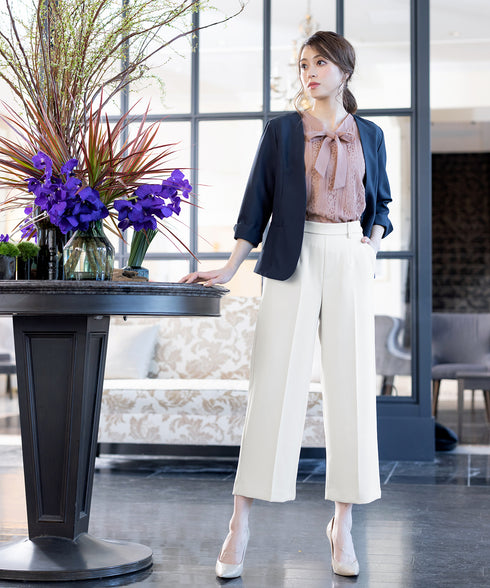 【アウトレット】ボウタイレースブラウス