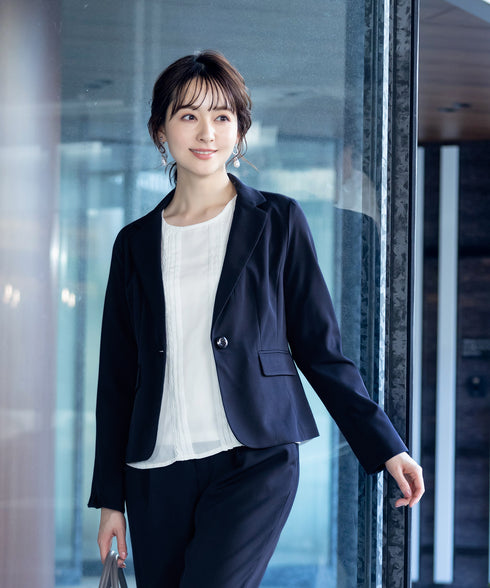 ピンタックレースブラウス