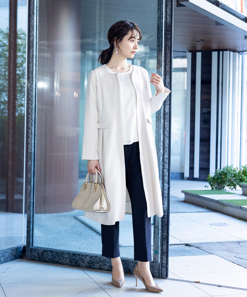 ピンタックレースブラウス