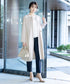 ダブルストレッチ│ノーカラーAラインコート
