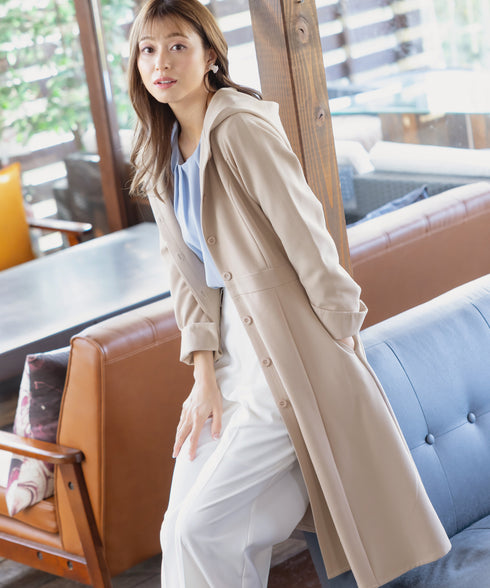 【アウトレット】フーデッドフレアコート