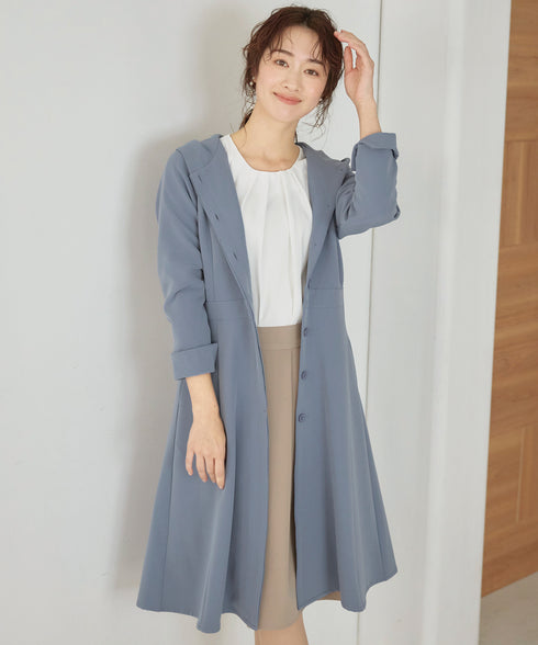 【アウトレット】フーデッドフレアコート