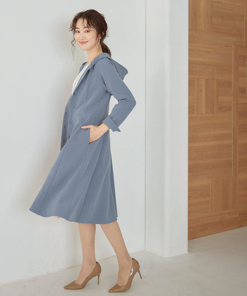 【アウトレット】フーデッドフレアコート