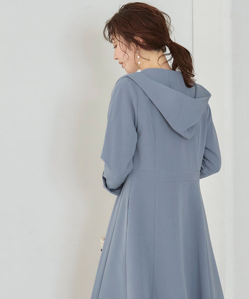 【アウトレット】フーデッドフレアコート