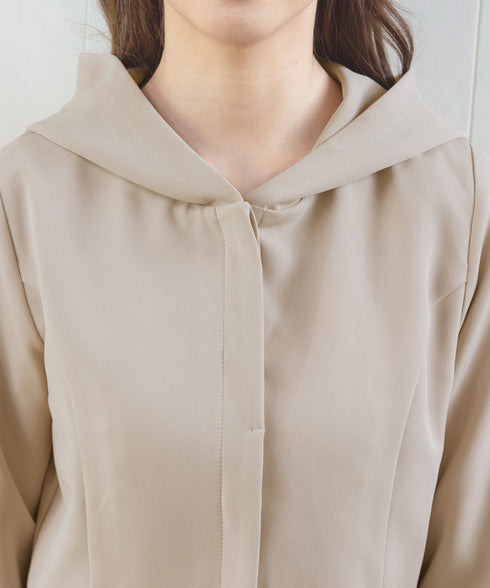 【アウトレット】フーデッドフレアコート