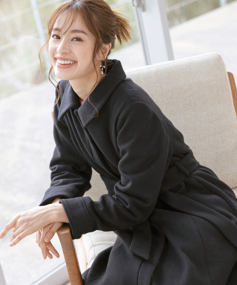 ステンカラープリンセスウールコート