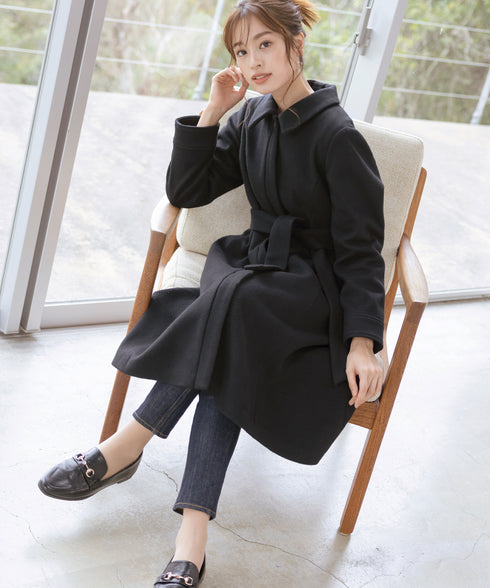 ステンカラープリンセスウールコート