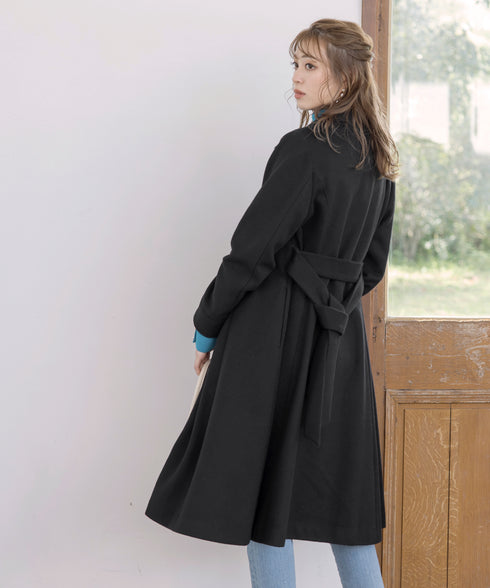 ステンカラープリンセスウールコート