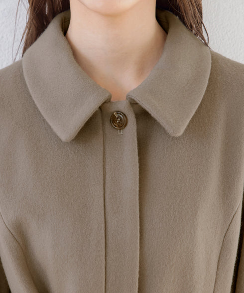 ステンカラープリンセスウールコート