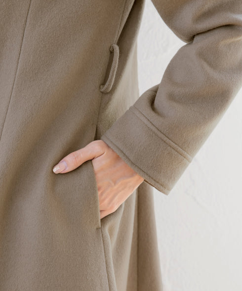 ステンカラープリンセスウールコート