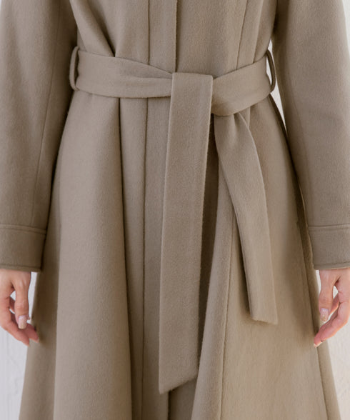 ステンカラープリンセスウールコート