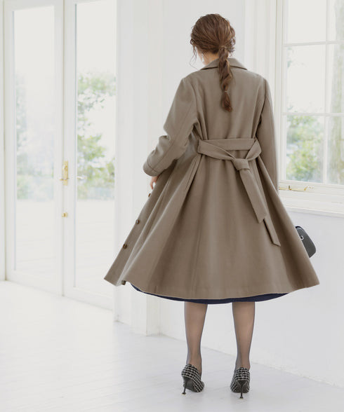 ステンカラープリンセスウールコート