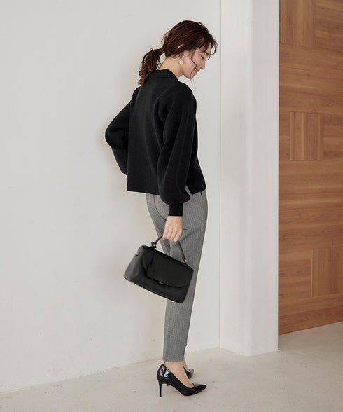 【安田美沙子さん着用】T/R両面起毛ストレッチパンツ