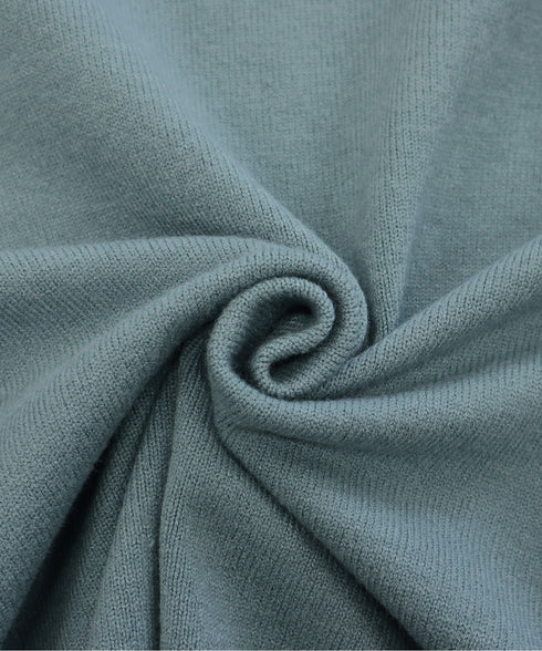 もっちり柔らかいリブタートルプルオーバーニット