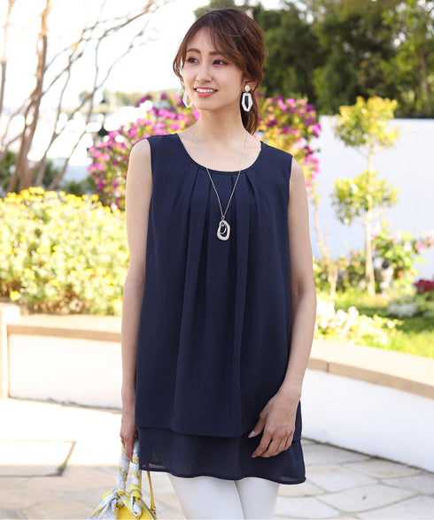 【安田美沙子さん着用 / 日本製】ストレスフリーの着け心地の変形マーブルモチーフネックレス