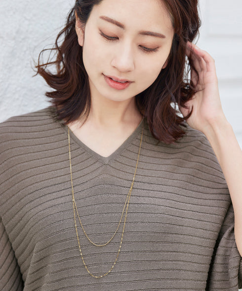 【おのののかさん着用】大人可愛い2連風チェーンネックレス