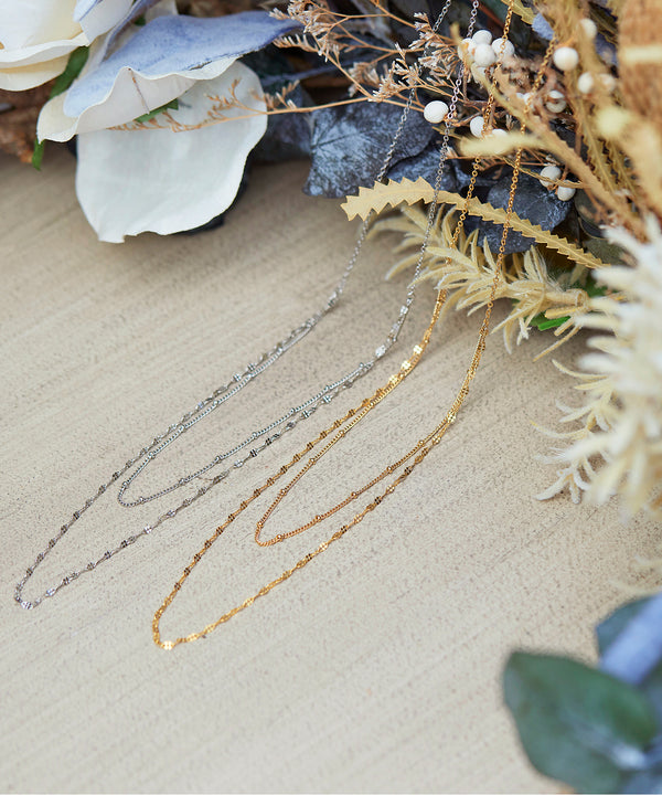 【安田美沙子さん着用】大人可愛い2連風チェーンネックレス