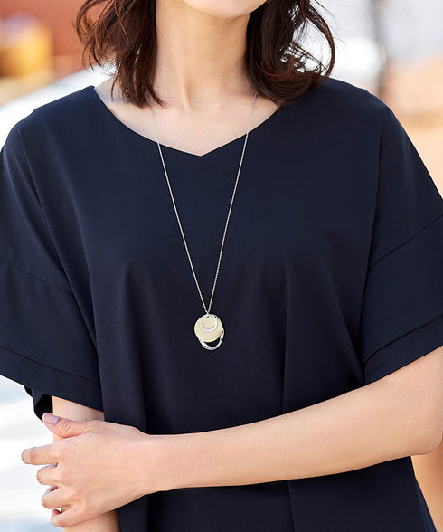 【安田美沙子さん着用】プレートリングネックレス