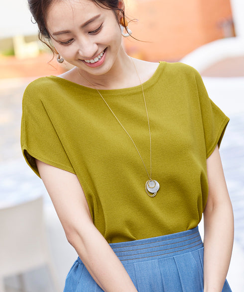 【安田美沙子さん着用】プレートリングネックレス