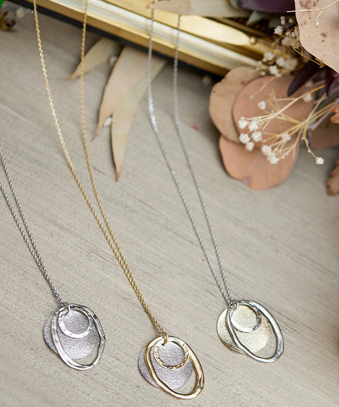 【安田美沙子さん着用】プレートリングネックレス