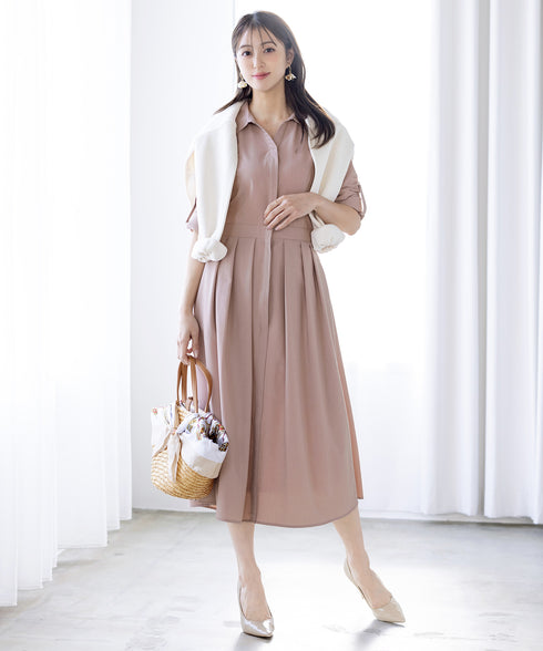 【新色追加】シャツワンピース