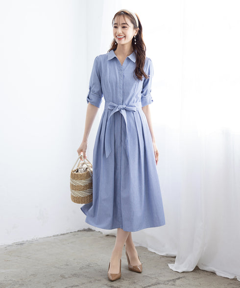 【新色追加】シャツワンピース