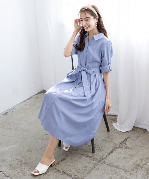 【新色追加】シャツワンピース