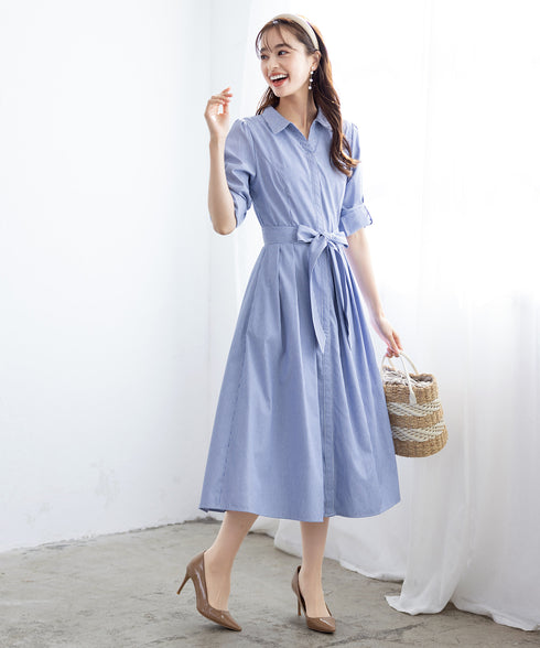 【新色追加】シャツワンピース