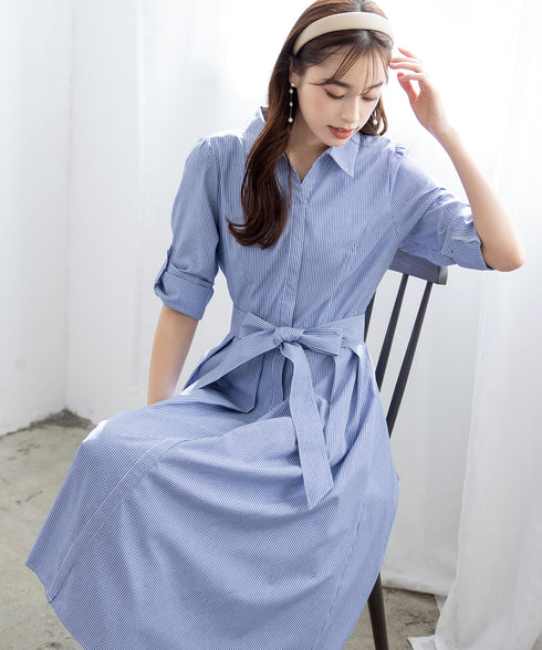 【新色追加】シャツワンピース