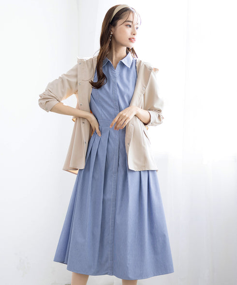 【新色追加】シャツワンピース