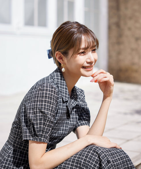 【アウトレット】開襟シャツワンピース