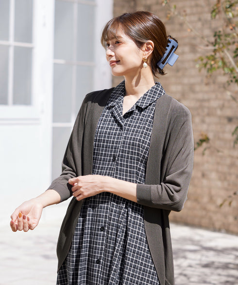 【アウトレット】開襟シャツワンピース