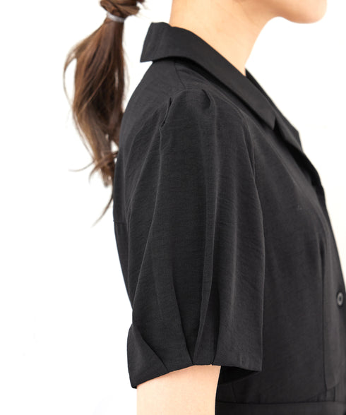 【アウトレット】開襟シャツワンピース