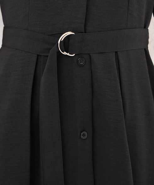 【アウトレット】開襟シャツワンピース