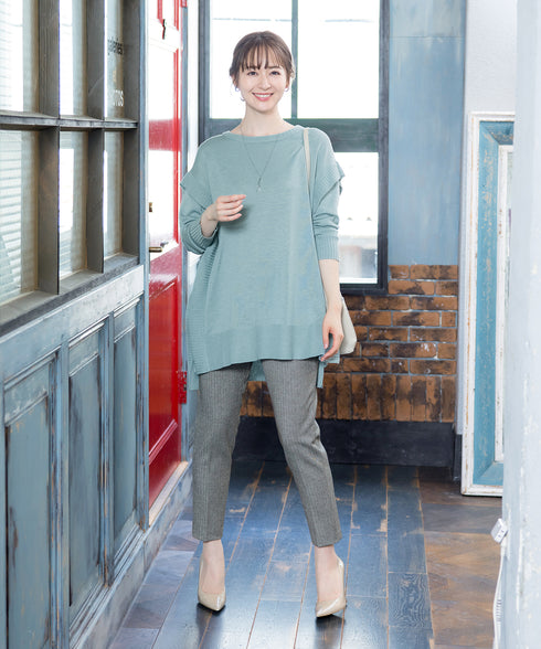 【安田美沙子さん着用】T/R両面起毛ストレッチパンツ