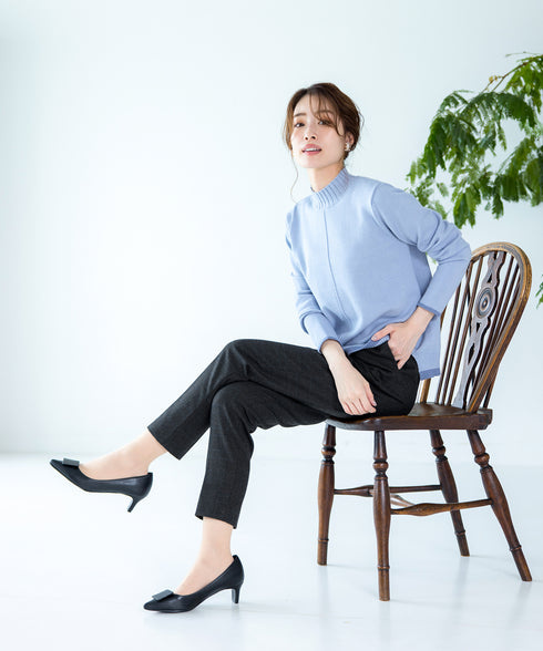 【安田美沙子さん着用】T/R両面起毛ストレッチパンツ